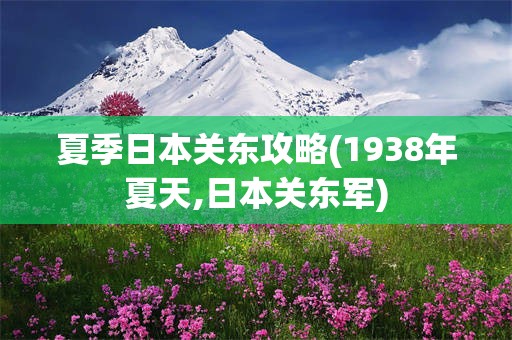 夏季日本关东攻略(1938年夏天,日本关东军)
