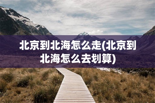北京到北海怎么走(北京到北海怎么去划算)