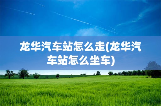龙华汽车站怎么走(龙华汽车站怎么坐车)
