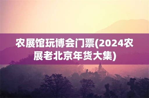 农展馆玩博会门票(2024农展老北京年货大集)
