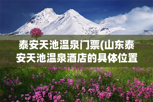 泰安天池温泉门票(山东泰安天池温泉酒店的具体位置)