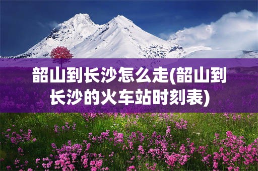 韶山到长沙怎么走(韶山到长沙的火车站时刻表)