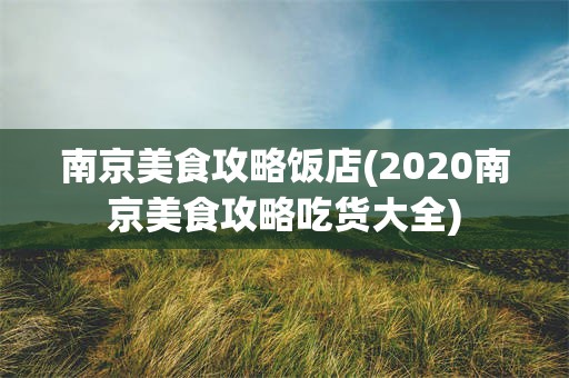 南京美食攻略饭店(2020南京美食攻略吃货大全)
