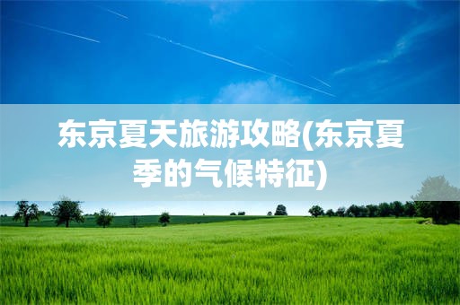 东京夏天旅游攻略(东京夏季的气候特征)