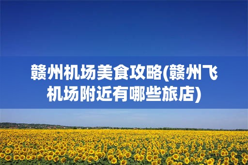 赣州机场美食攻略(赣州飞机场附近有哪些旅店)