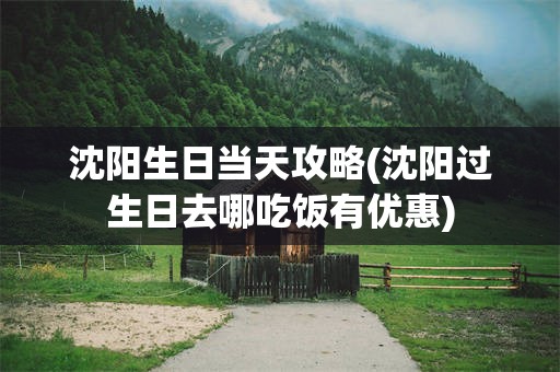 沈阳生日当天攻略(沈阳过生日去哪吃饭有优惠)