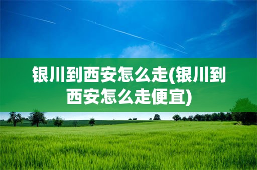 银川到西安怎么走(银川到西安怎么走便宜)
