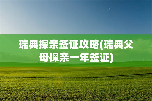 瑞典探亲签证攻略(瑞典父母探亲一年签证)