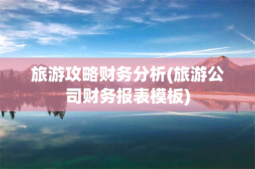 旅游攻略财务分析(旅游公司财务报表模板)