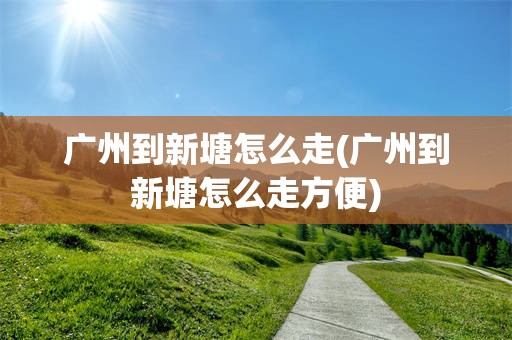广州到新塘怎么走(广州到新塘怎么走方便)
