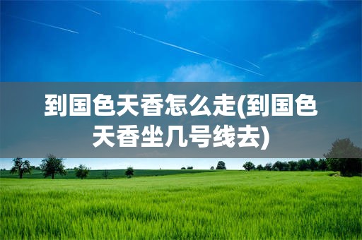 到国色天香怎么走(到国色天香坐几号线去)