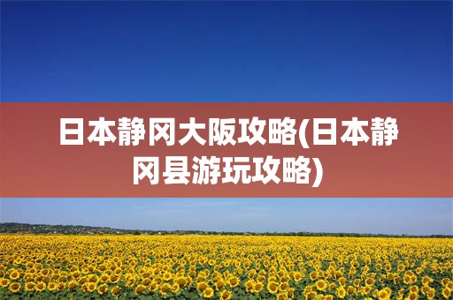日本静冈大阪攻略(日本静冈县游玩攻略)