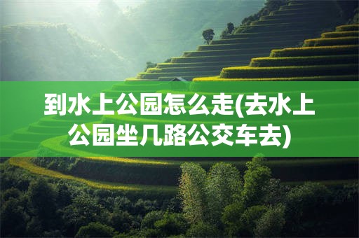 到水上公园怎么走(去水上公园坐几路公交车去)