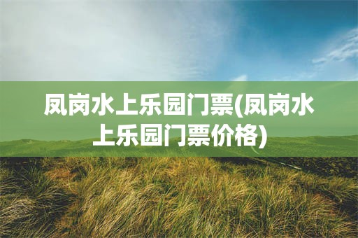 凤岗水上乐园门票(凤岗水上乐园门票价格)