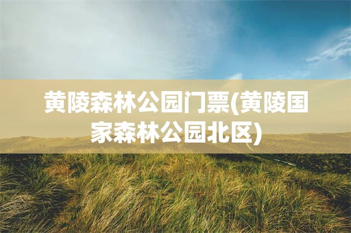 黄陵森林公园门票(黄陵国家森林公园北区)