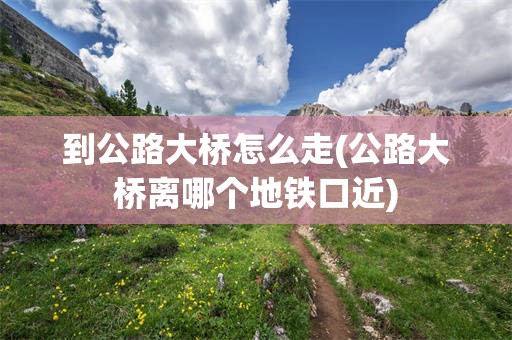 到公路大桥怎么走(公路大桥离哪个地铁口近)
