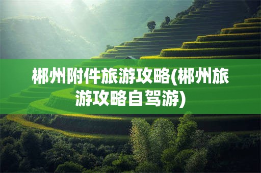 郴州附件旅游攻略(郴州旅游攻略自驾游)
