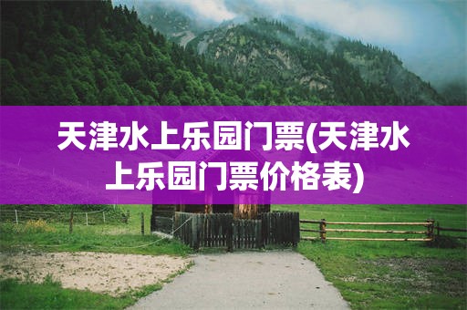天津水上乐园门票(天津水上乐园门票价格表)