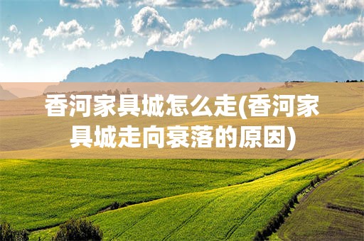 香河家具城怎么走(香河家具城走向衰落的原因)