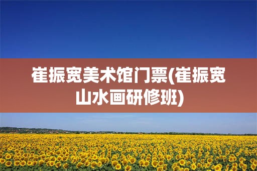 崔振宽美术馆门票(崔振宽山水画研修班)