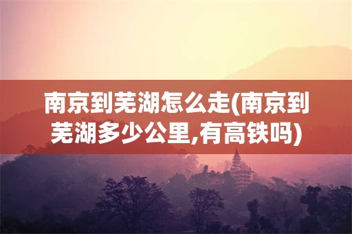 南京到芜湖怎么走(南京到芜湖多少公里,有高铁吗)