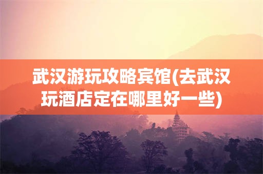武汉游玩攻略宾馆(去武汉玩酒店定在哪里好一些)