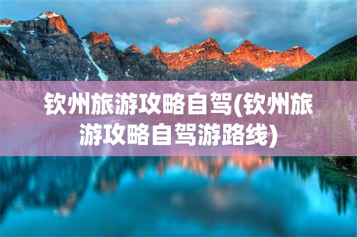 钦州旅游攻略自驾(钦州旅游攻略自驾游路线)