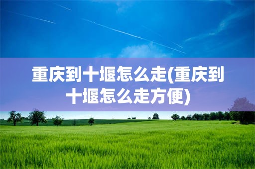 重庆到十堰怎么走(重庆到十堰怎么走方便)