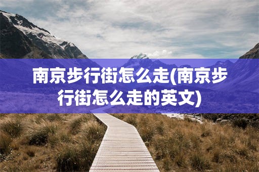 南京步行街怎么走(南京步行街怎么走的英文)