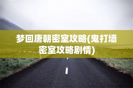 梦回唐朝密室攻略(鬼打墙密室攻略剧情)