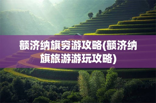 额济纳旗穷游攻略(额济纳旗旅游游玩攻略)
