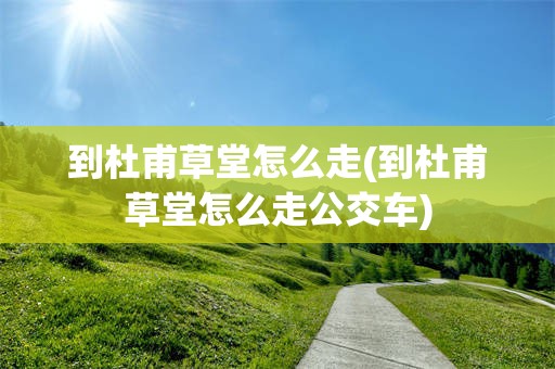 到杜甫草堂怎么走(到杜甫草堂怎么走公交车)