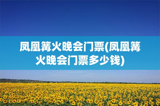 凤凰篝火晚会门票(凤凰篝火晚会门票多少钱)