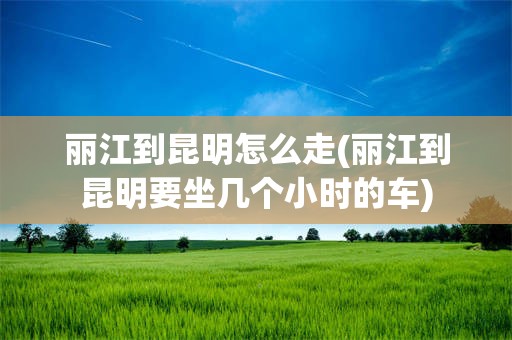 丽江到昆明怎么走(丽江到昆明要坐几个小时的车)