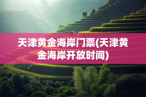 天津黄金海岸门票(天津黄金海岸开放时间)