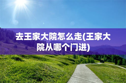 去王家大院怎么走(王家大院从哪个门进)