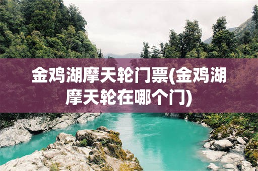 金鸡湖摩天轮门票(金鸡湖摩天轮在哪个门)