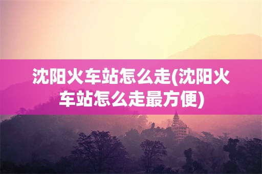 沈阳火车站怎么走(沈阳火车站怎么走最方便)
