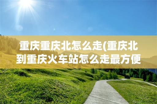 重庆重庆北怎么走(重庆北到重庆火车站怎么走最方便)