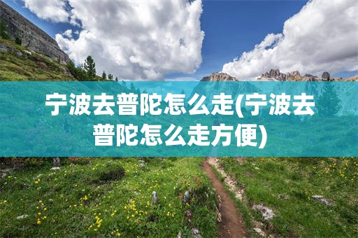 宁波去普陀怎么走(宁波去普陀怎么走方便)