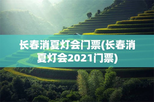 长春消夏灯会门票(长春消夏灯会2021门票)