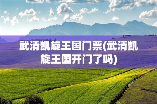 武清凯旋王国门票(武清凯旋王国开门了吗)