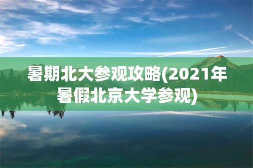 暑期北大参观攻略(2021年暑假北京大学参观)