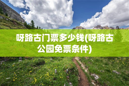 呀路古门票多少钱(呀路古公园免票条件)