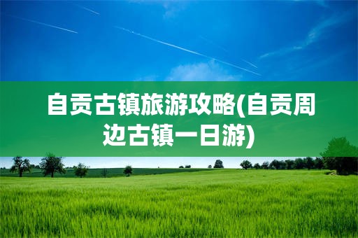 自贡古镇旅游攻略(自贡周边古镇一日游)