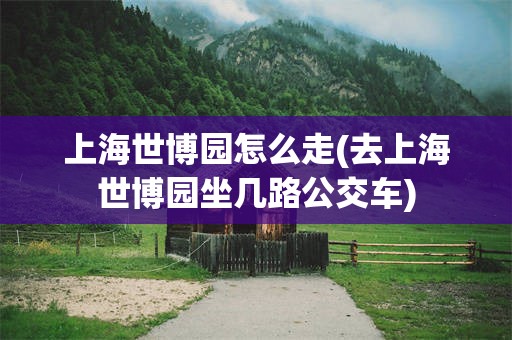 上海世博园怎么走(去上海世博园坐几路公交车)