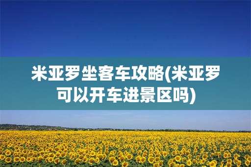 米亚罗坐客车攻略(米亚罗可以开车进景区吗)
