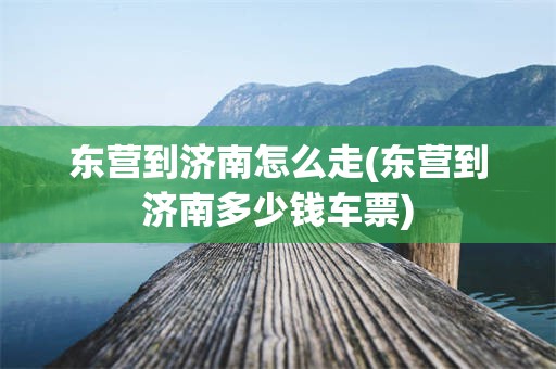 东营到济南怎么走(东营到济南多少钱车票)