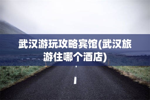 武汉游玩攻略宾馆(武汉旅游住哪个酒店)