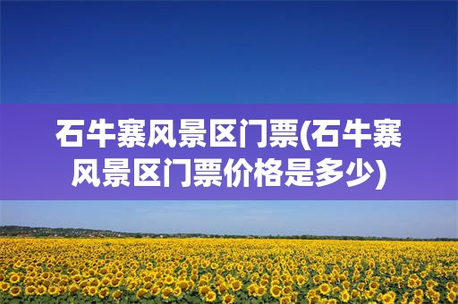石牛寨风景区门票(石牛寨风景区门票价格是多少)